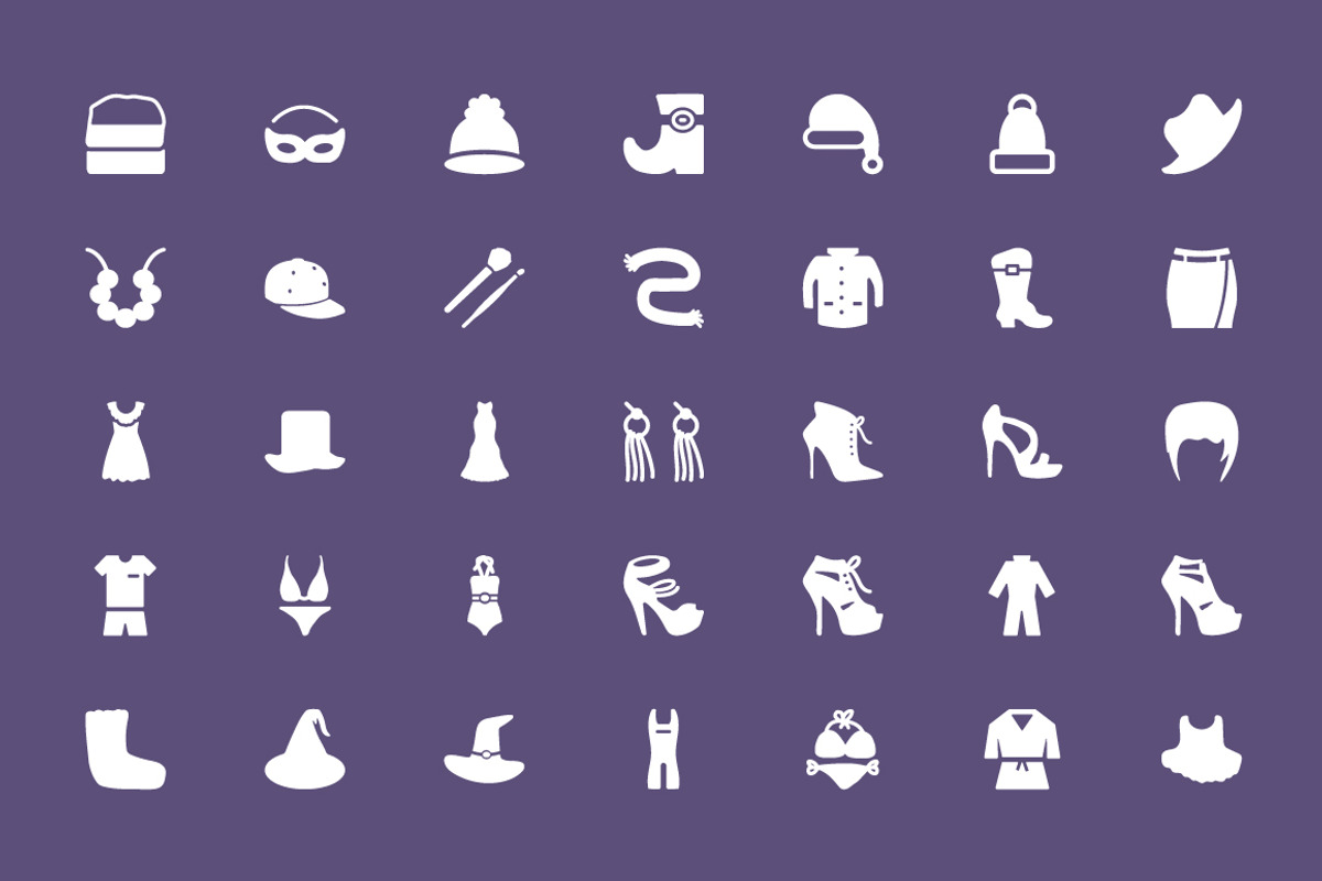 125+ Fashion Vector Icons preview 4