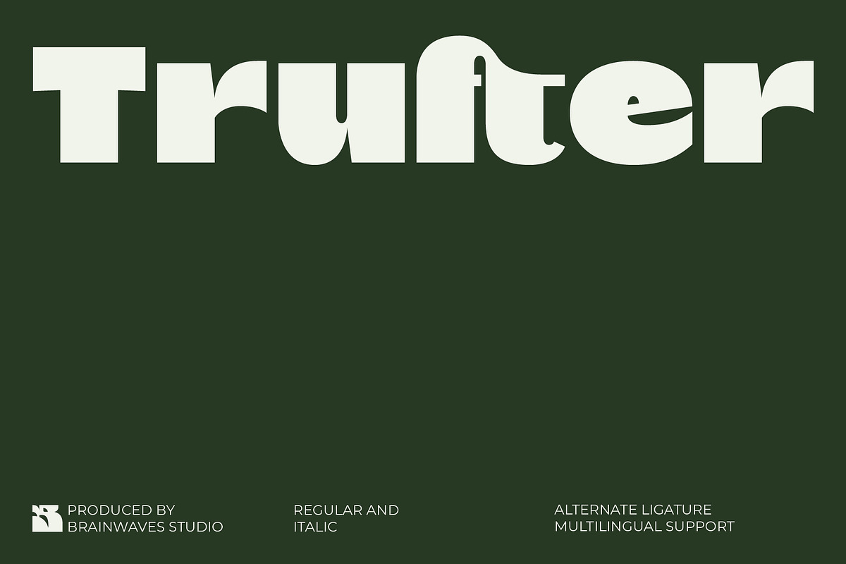 Trufter - Retro Bold Font, a Sans Serif Font by Brainwaves.Studio (Photo 1 of 6)