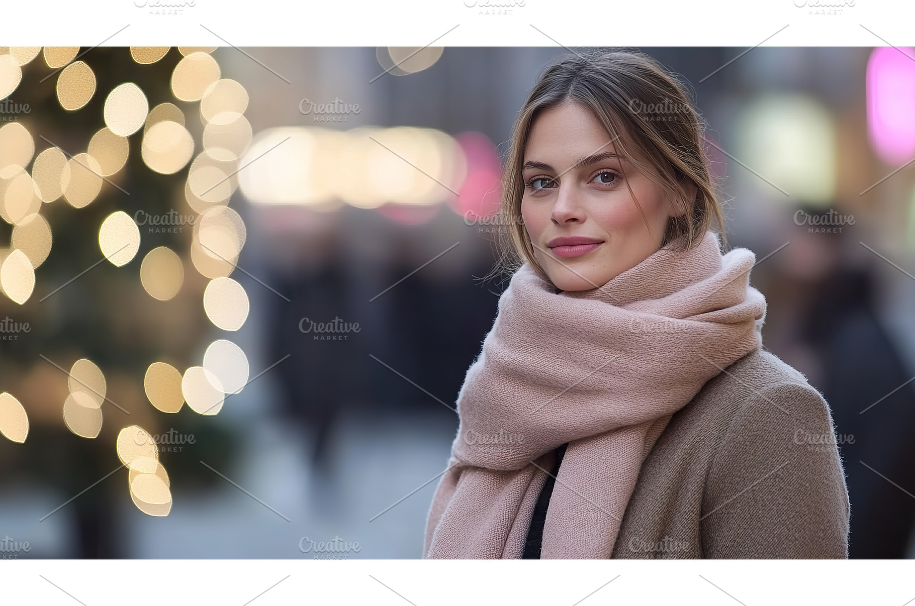 Woman wearing winter coat and scarf, a Beauty & Fashion Photo by Lermont51