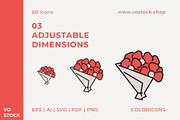 60 Valentines Day Color Icons, an Icon by vo.stock (Thumbnail 5 of 6)