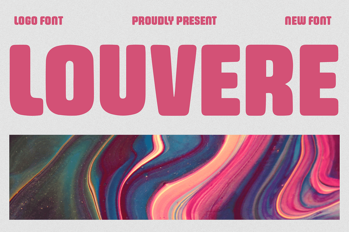 Louvere – Logo Font, a Sans Serif Font by overlaytemplates (Photo 1 of 5)