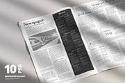 Newspaper Mockup, a Books & Magazine Mockup by WebAndCat (Thumbnail 1 of 13)