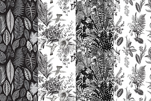 Exotic Patterns. Set. B &W