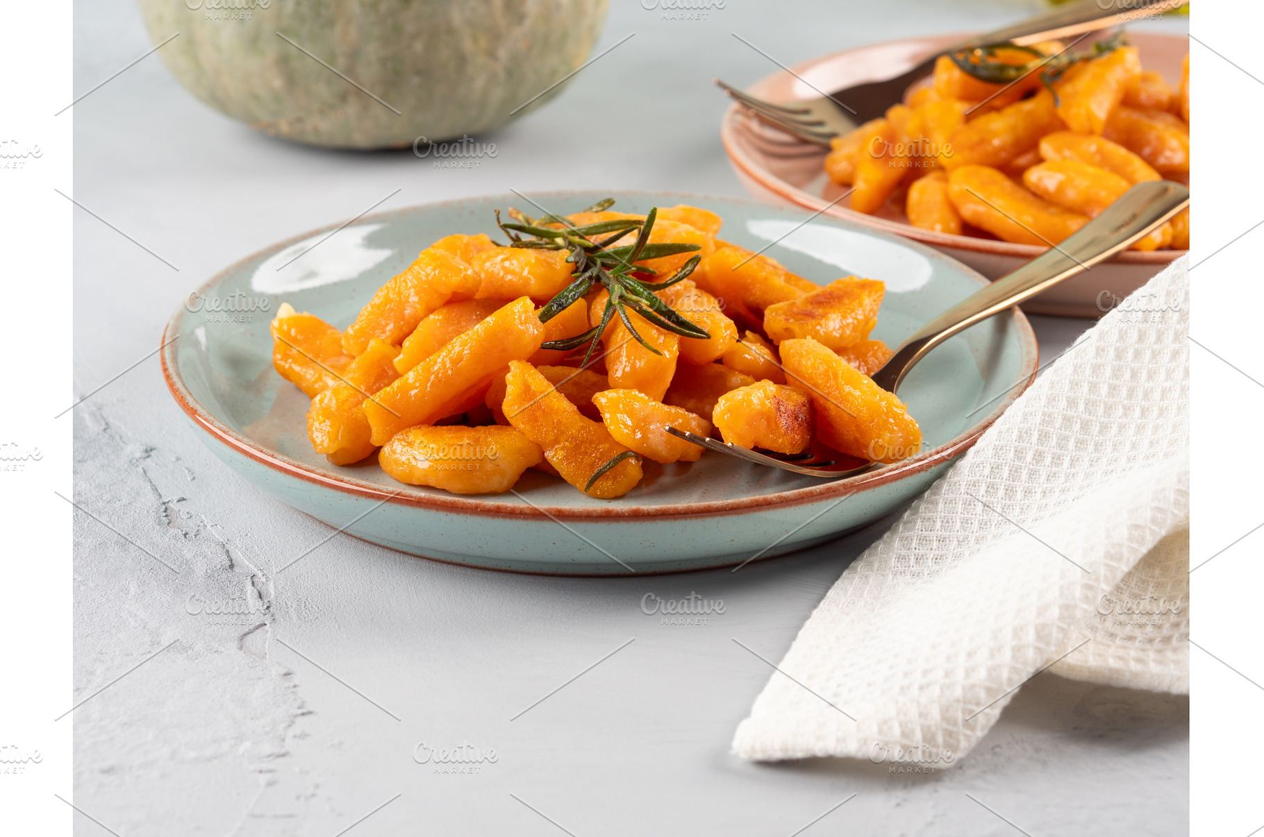 Pumpkin recipe homemade gnocchi on, a Food & Drink Photo by Lifemorning