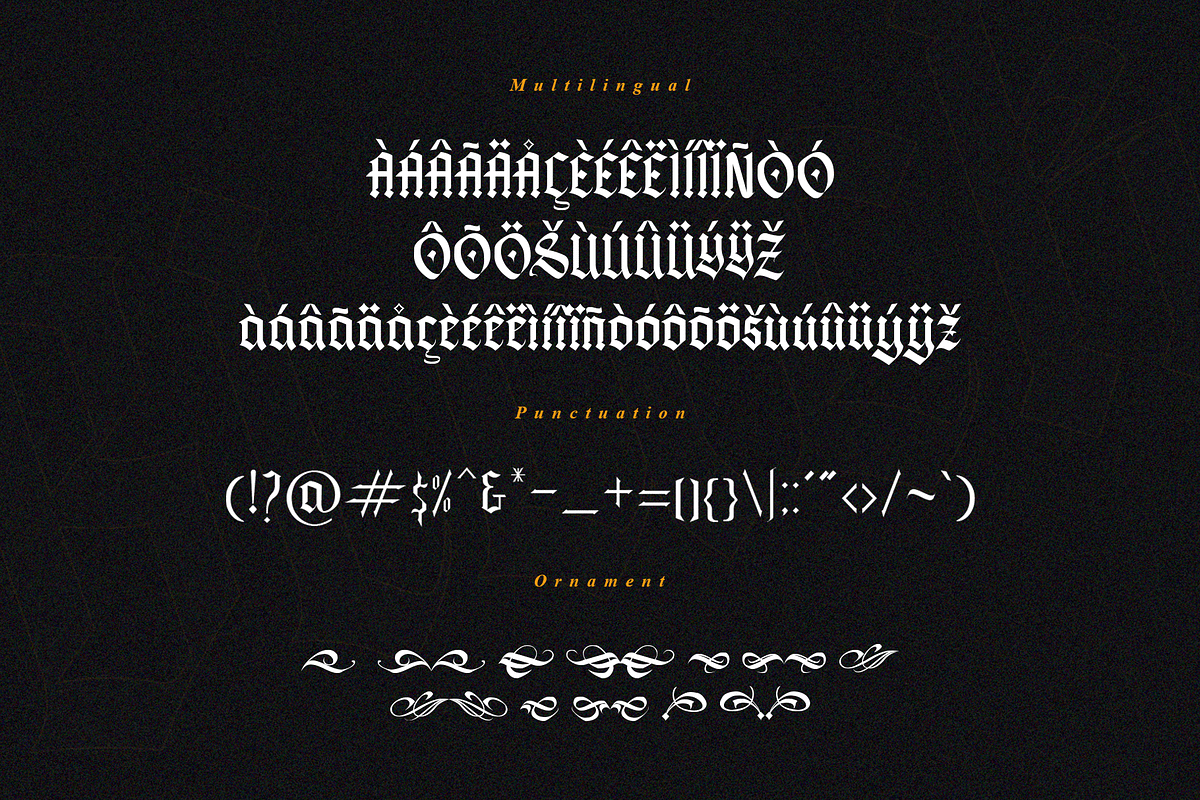 Black Alberia - Modern Blackletter, a Blackletter Font by overlaytemplates (Photo 5 of 5)