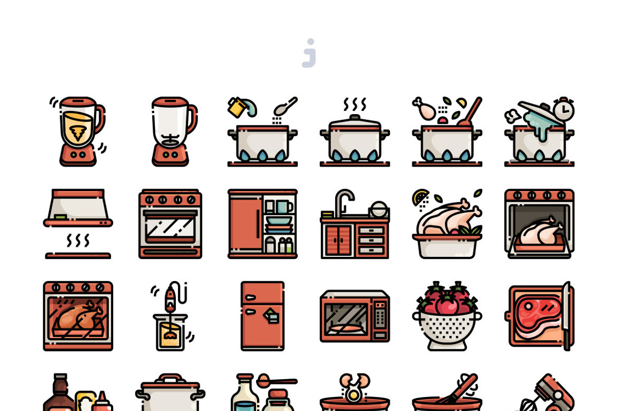 30 Cooking Icon set, an Outline Icon by Just Icon (Photo 2 of 3)