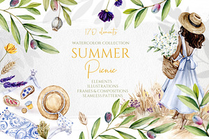 Watercolor Summer Picnic Collection