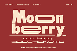 Moon Berry - Futuristic Modern Font