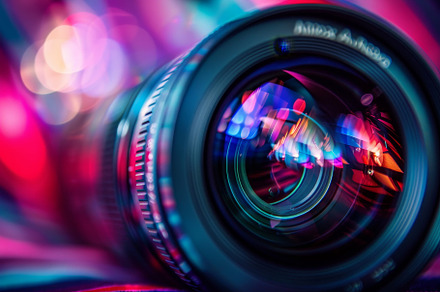 Close-Up View of a Camera Lens Refle, a Photo by Iftikhar Alam