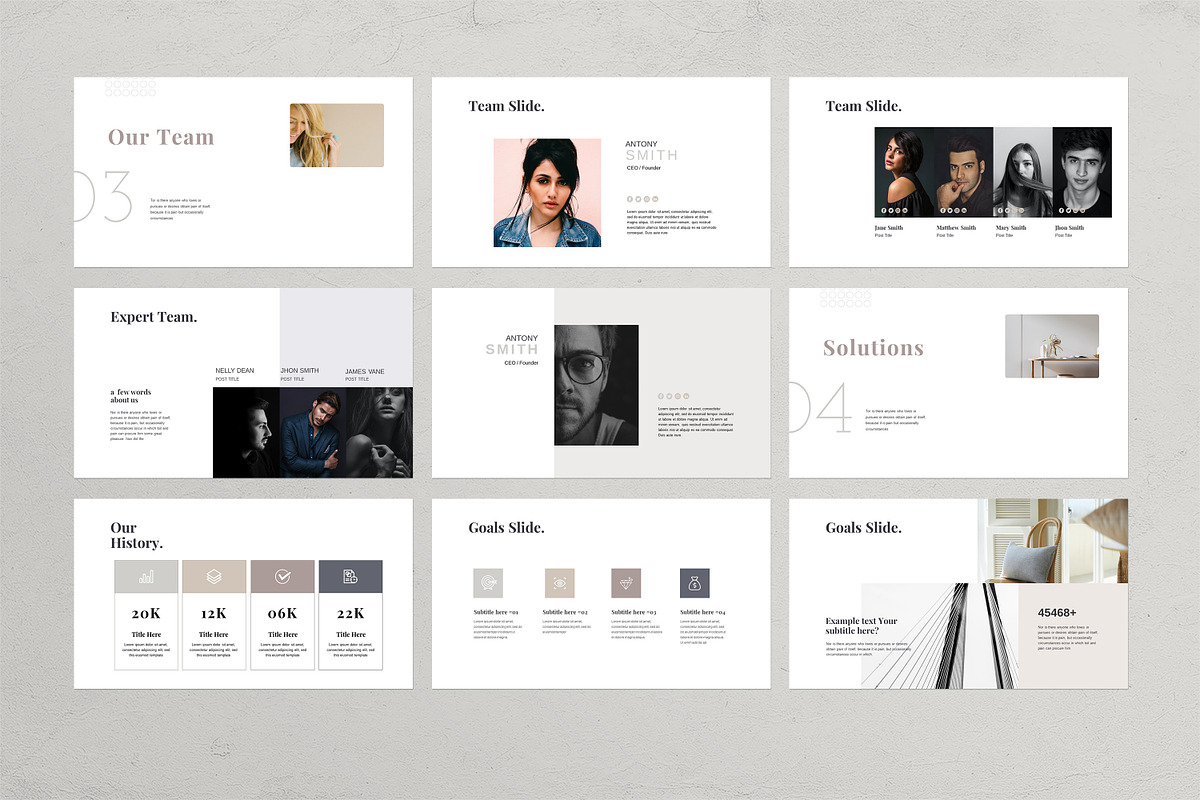 Stylish Minimal PowerPoint Template, a Presentation Template by ...