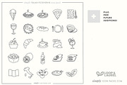 Italian Food Icons 25 color/no color, an Icon by LOOP & LAUREL (Thumbnail 3 of 5)