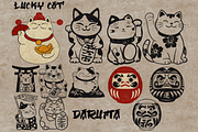 Japan traditional elements Procreate, a Brush Add-On by TheWhiteCatLab (Thumbnail 16 of 20)