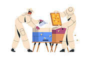 Beekeepers work with honey bees set, a Person Illustration by Good Studio (Thumbnail 3 of 4)