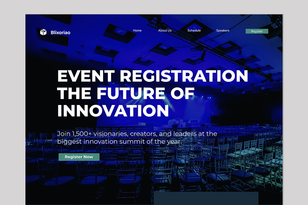 Event Registration Landing Page, a Landing Page Template by MightyDesign (Photo 2 of 9)