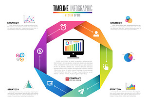 Timeline Infographic Template Set 08