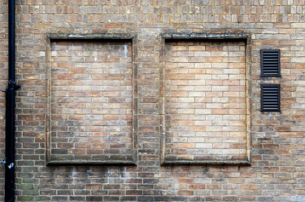 Brick wall background featuring abandoned, abstract, and antique