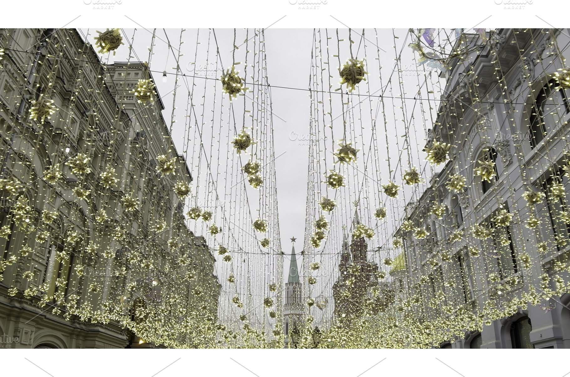 Sparkling golden decorations, an Architecture Photo by Media Whale Stock