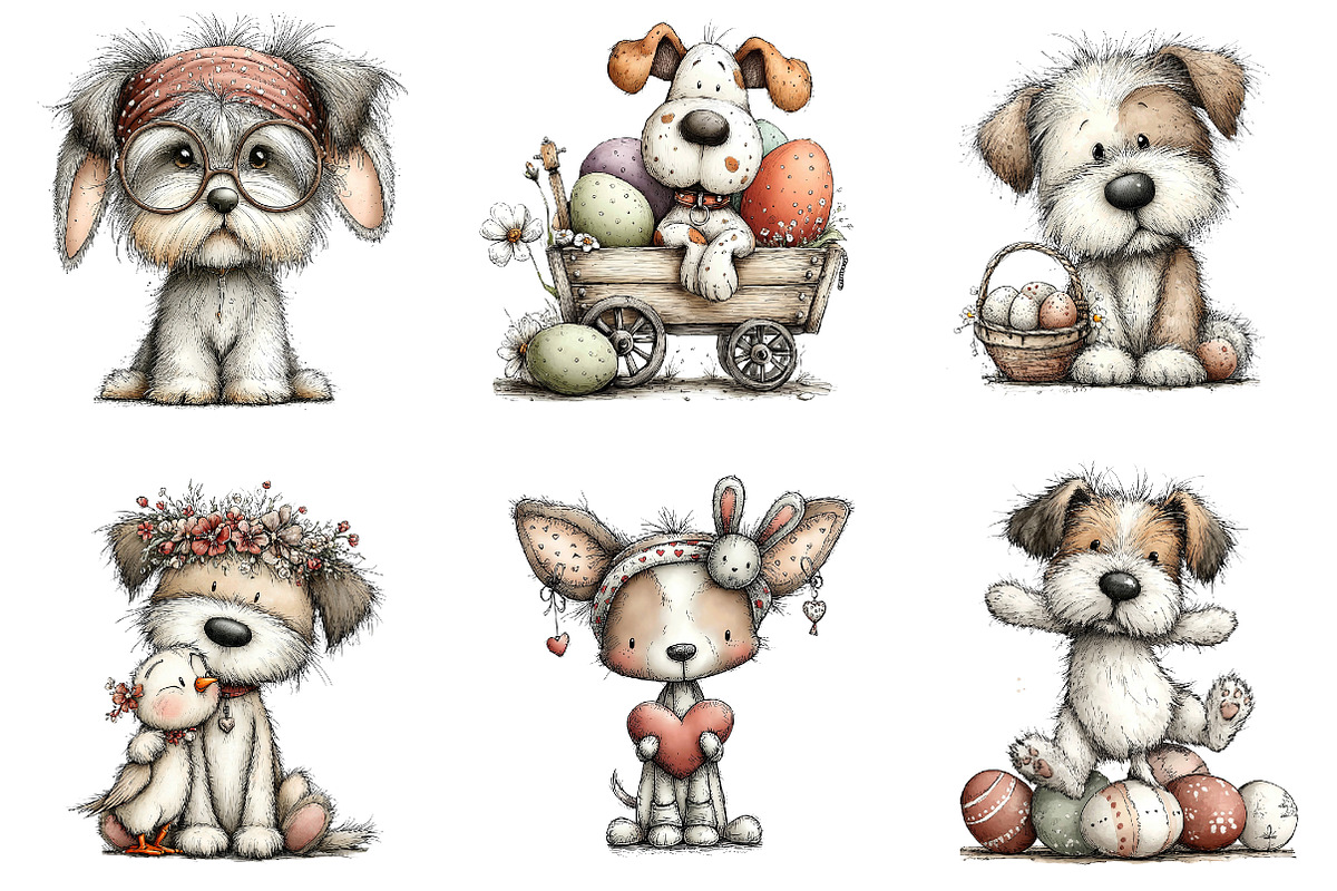 Boho easter bunny clipart, an Illustration by CreationArt (Photo 3 of 4)