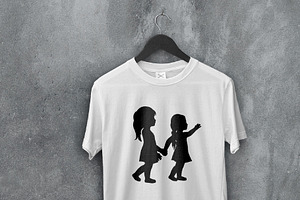 24 Kids Silhouette, Children Svg