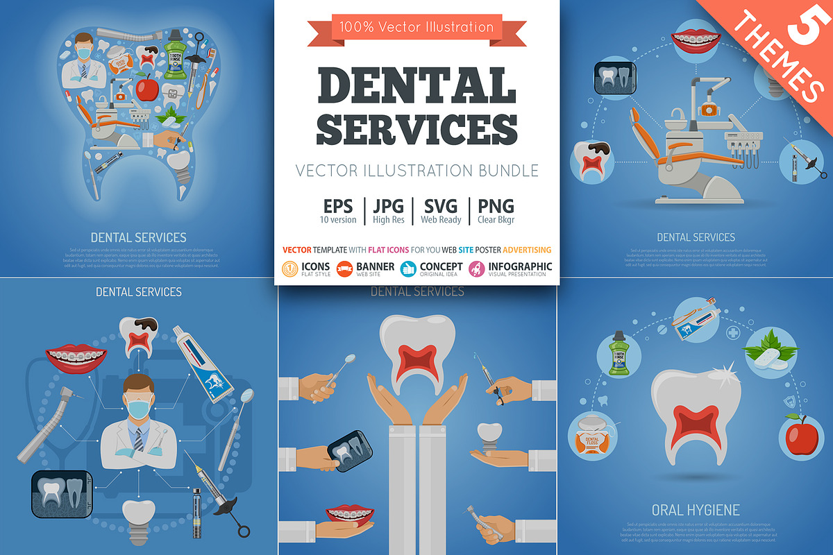 Dental Services Themes, a Healthcare Illustration by TAlex (Photo 1 of 7)