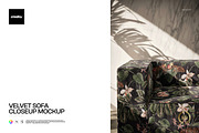 Velvet Sofa Closeup Mockup, a Household Mockup by creatsy5 (Thumbnail 1 of 6)