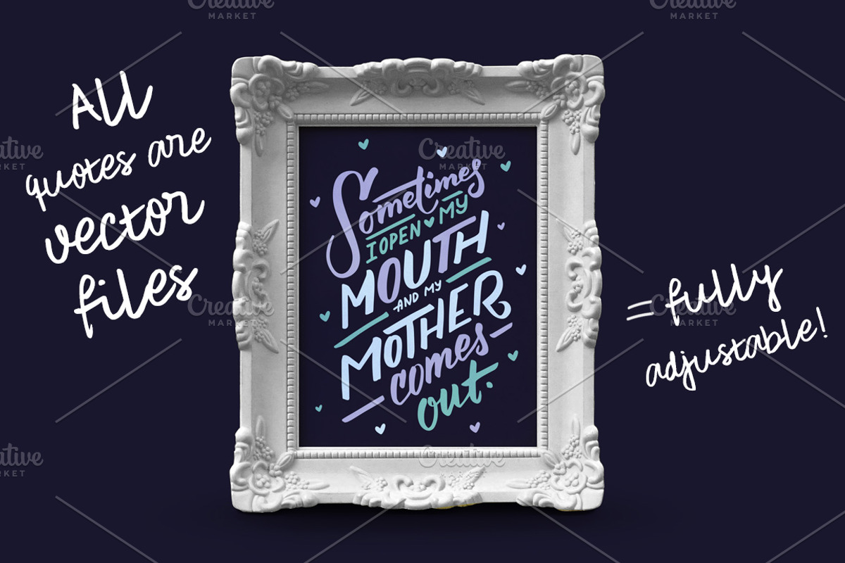 Mom's quotes | Hand drawn set, a Graphic by Alexandra Deus (Photo 6 of 6)