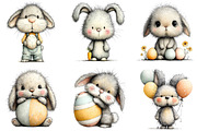 Whimsical Bunny Easter Clipart, an Illustration by Sublimation Artist (Thumbnail 7 of 7)