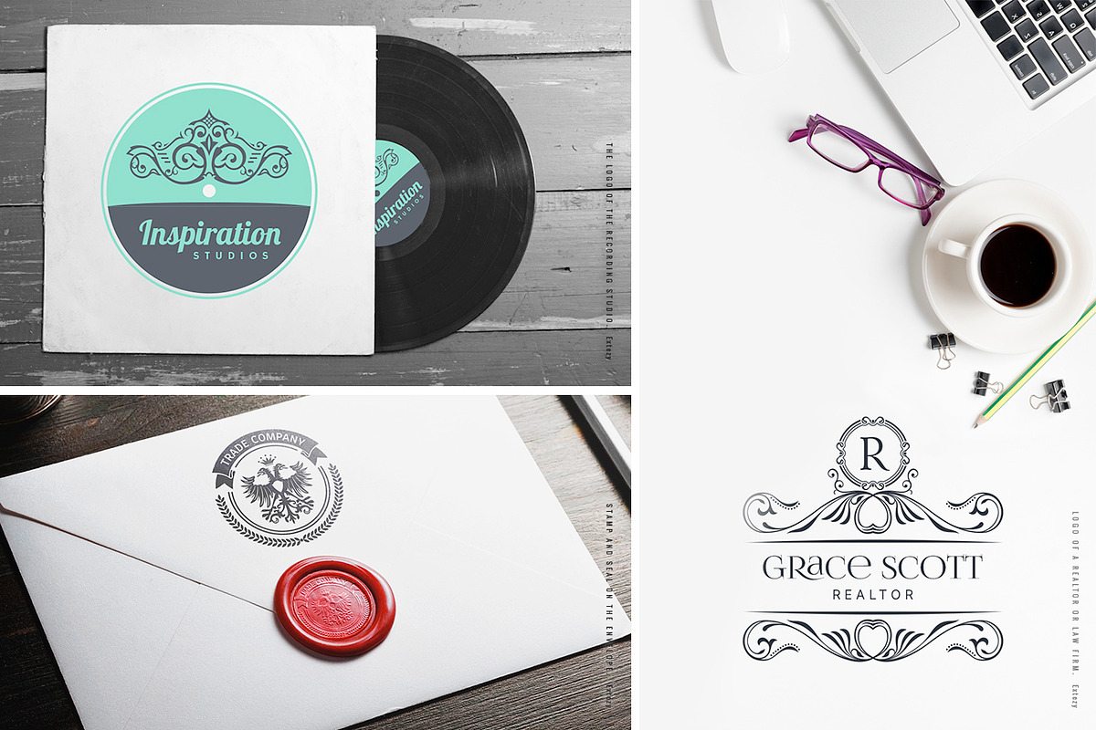 BUNDLE 100 Template Logos & Elements, a Branding & Logo Template by Decorus Extezy (Photo 7 of 16)