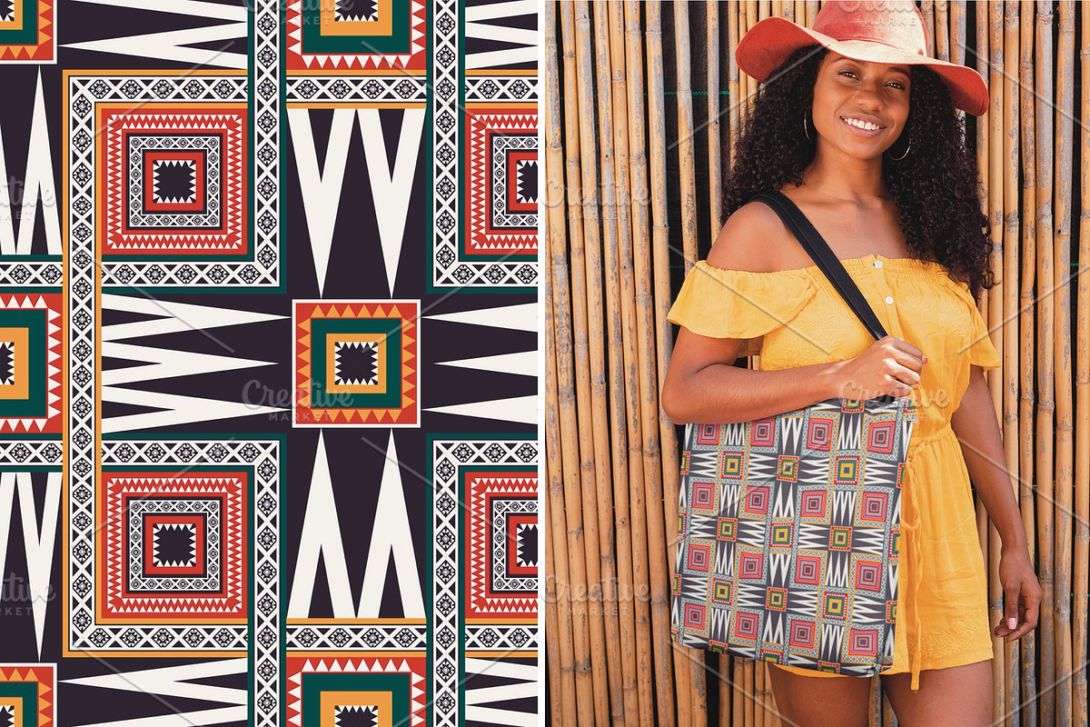Colorful African Geometric Pattern, a Pattern Graphic by PPEthnicDecorPattern (Photo 4 of 9)