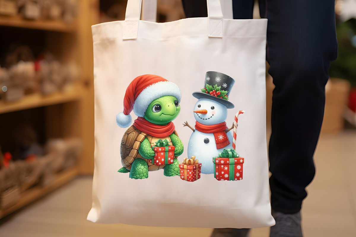 Christmas Red & Green Turtle Clipart, a Seasonal Illustration by Rose Art (Photo 6 of 7)