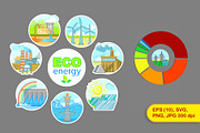 Energy plant and factory. Icon set, an Illustration by Nataliia Toporovska (Thumbnail 2 of 2)