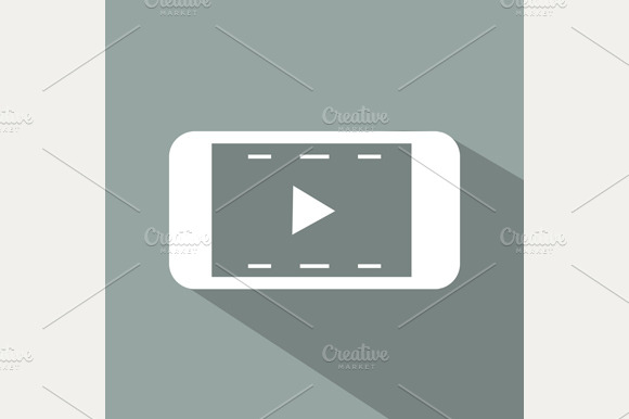 Flat Video Icon