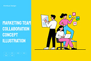 Marketing Team Collaboration Concept, a Work Illustration by Partikusi Design (Thumbnail 1 of 3)