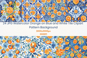 24JPG WATERCOLOR ORANGE ONWHITE BLUE