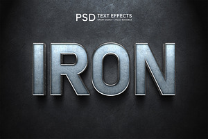 IRON Text Effect Style