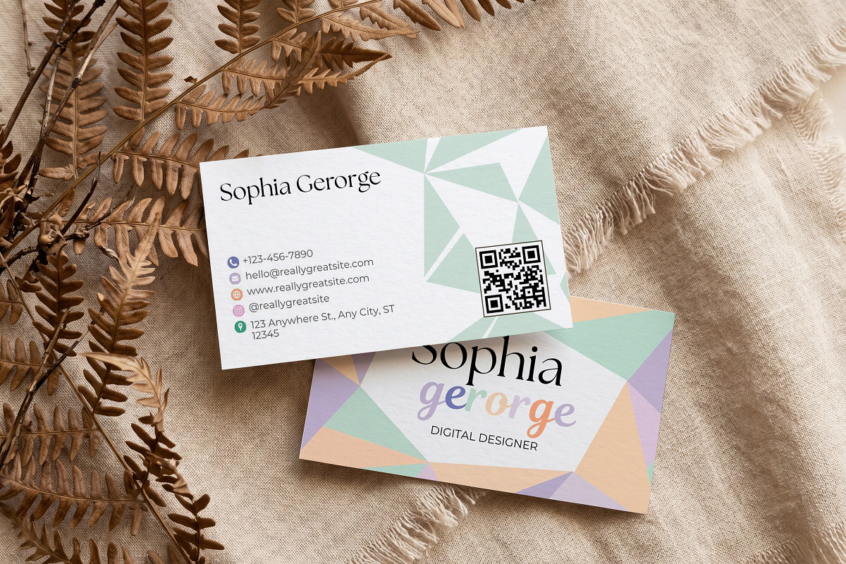 Colorful Business Card Canva, a Business Card Template by Arslan (Photo 4 of 6)