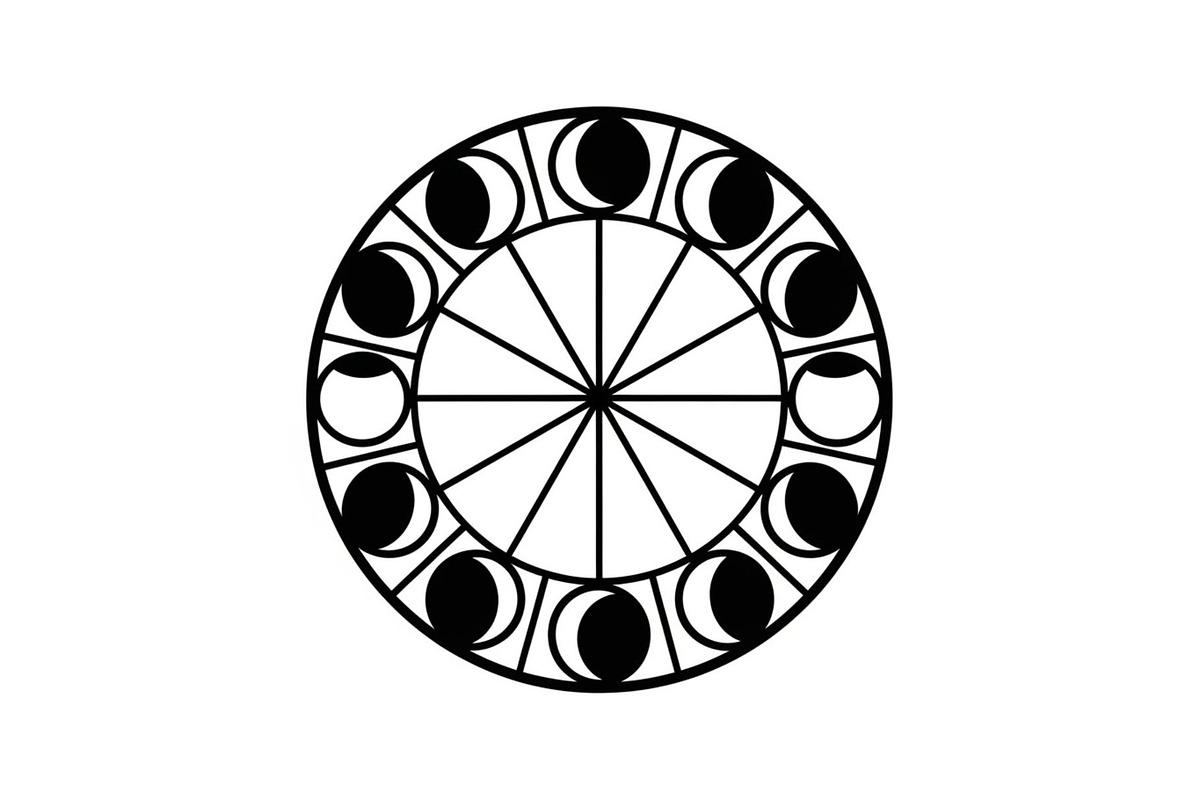 Moon Phases Silhouette Clipart, a Graphic by hafijul (Photo 13 of 13)