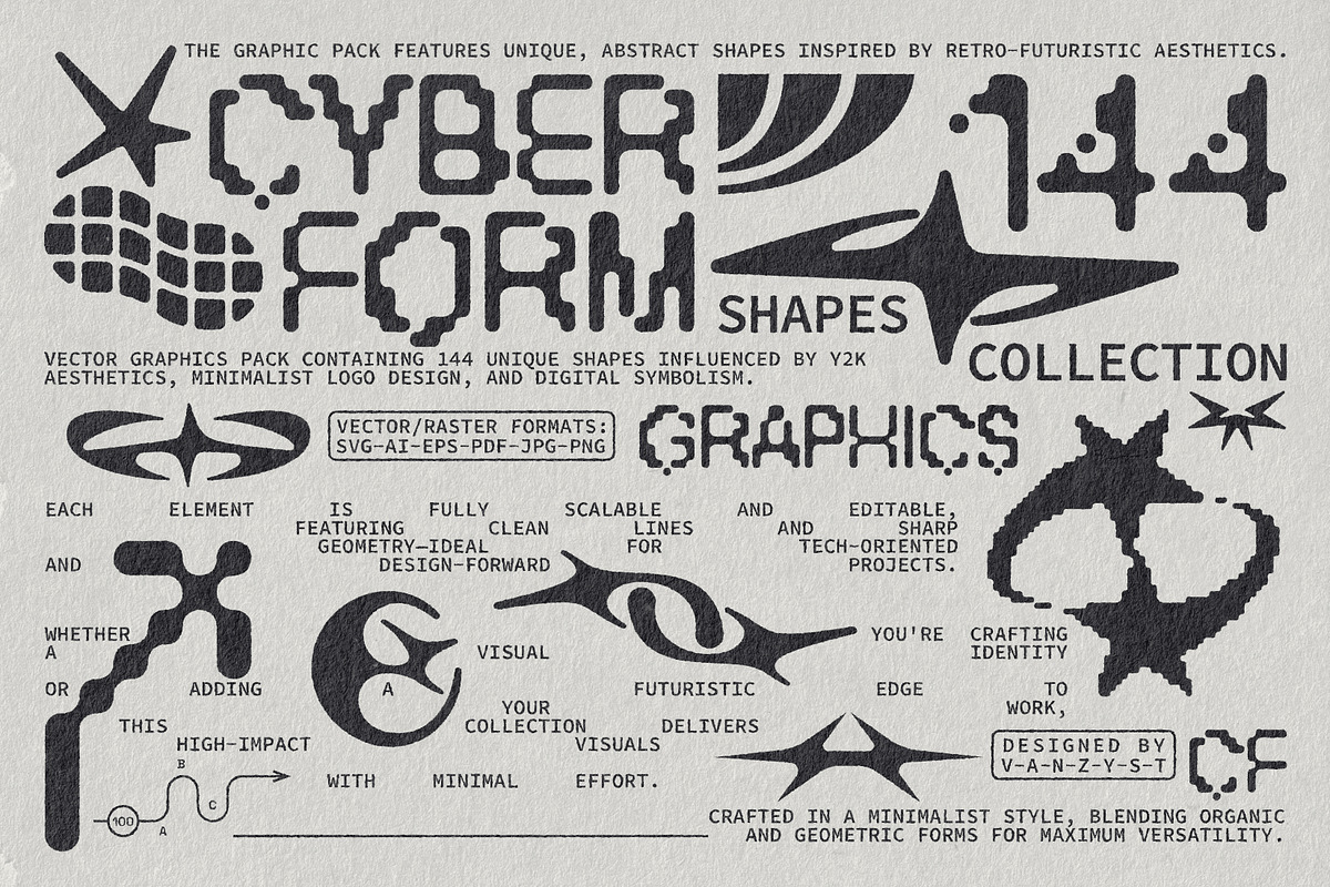 CyberForm Shapes Collection, a Graphic by Vanzyst (Photo 1 of 7)