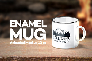 Enamel Mug Animated Mockup 10oz