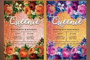 Floral Birthday Invitation, a Card Template by KiraYamato Design Studio (Thumbnail 4 of 4)