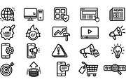 Digital Marketing Icon Set, an Illustration by designvectx (Thumbnail 2 of 3)