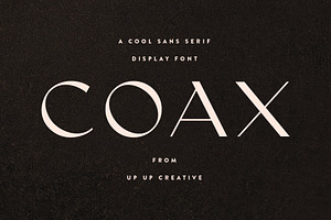 Coax, A Cool Sans Serif Display Font