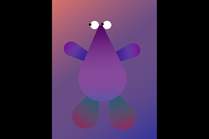 Character with wild colors