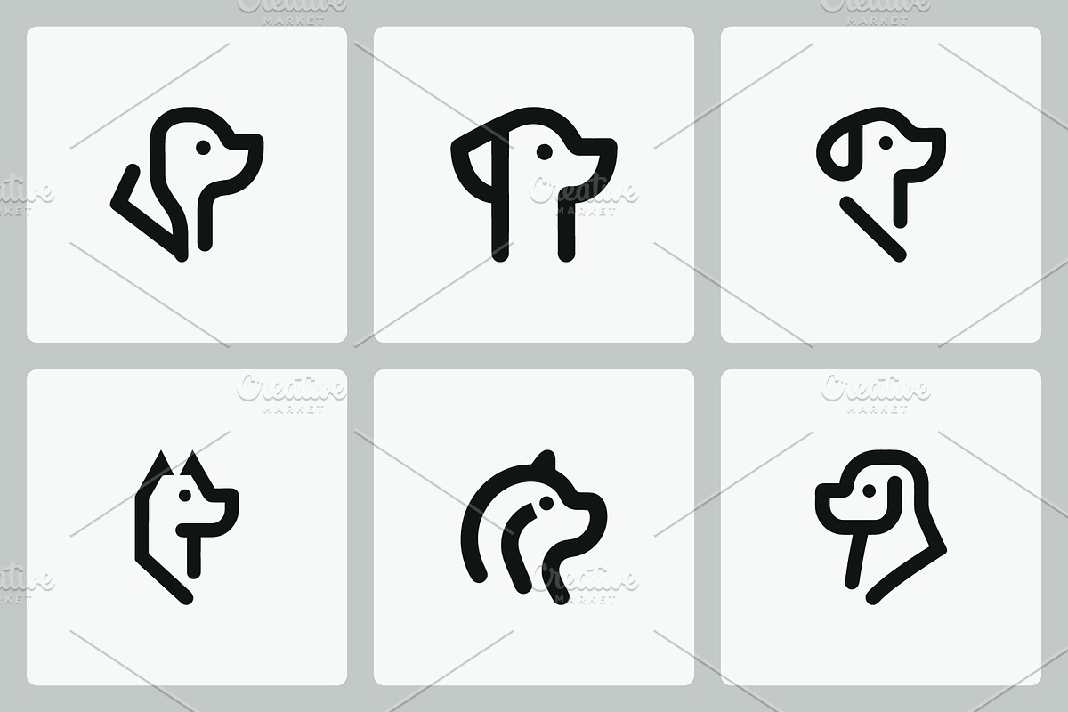 Dog Head Logo Design Bundle, a Branding & Logo Template by Vectorium Studio (Photo 2 of 2)