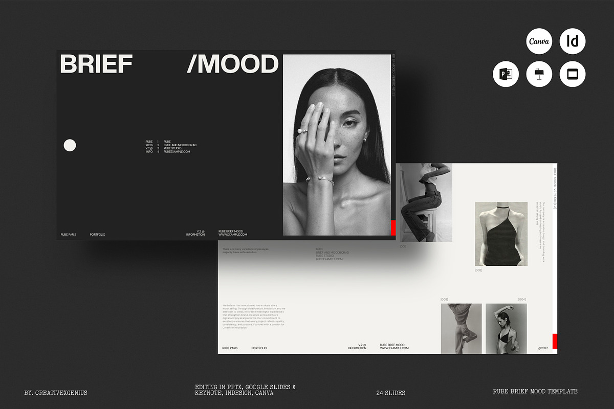 RUBE | Brief Mood Presentation, a Presentation Template by CreativexGenius (Photo 1 of 11)