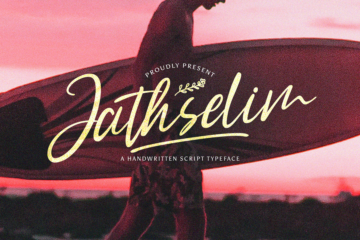 Jathselim - Handwritten Font, a Script Font by StringLabs (Photo 1 of 12)