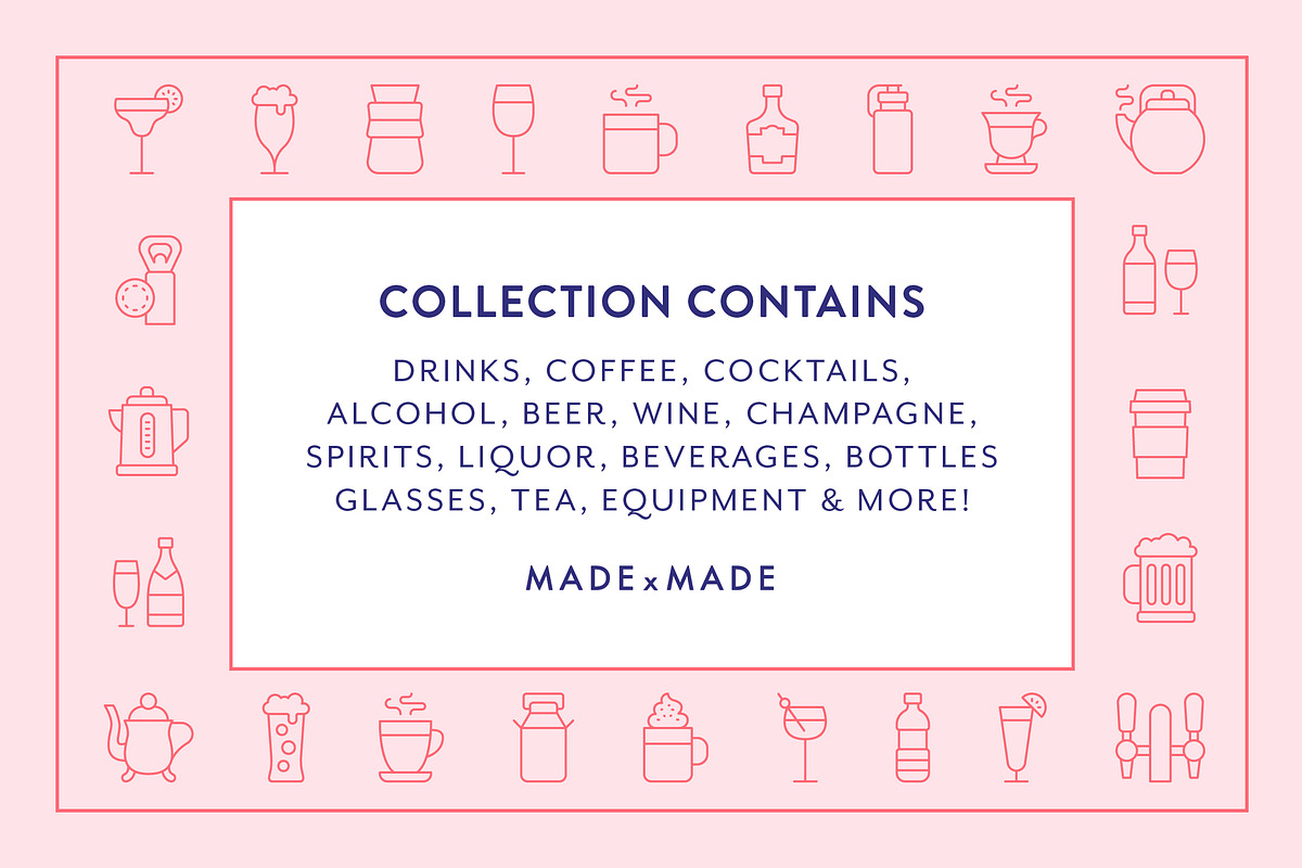 Drinks Line Icons, an Outline Icon by Made by Made (Photo 2 of 7)