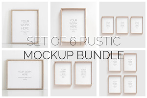 Mockup Bundle, Rustic Frame Mockups