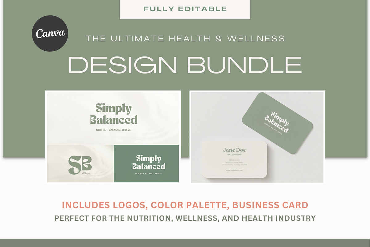 Health & Wellness Design Bundle, a Branding & Logo Template by Gebers Marketing & Design (Photo 2 of 10)