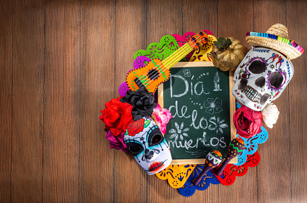 Dia de los muertos background, a Holiday Photo by Rimma